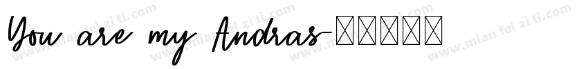 You are my Andras字体转换